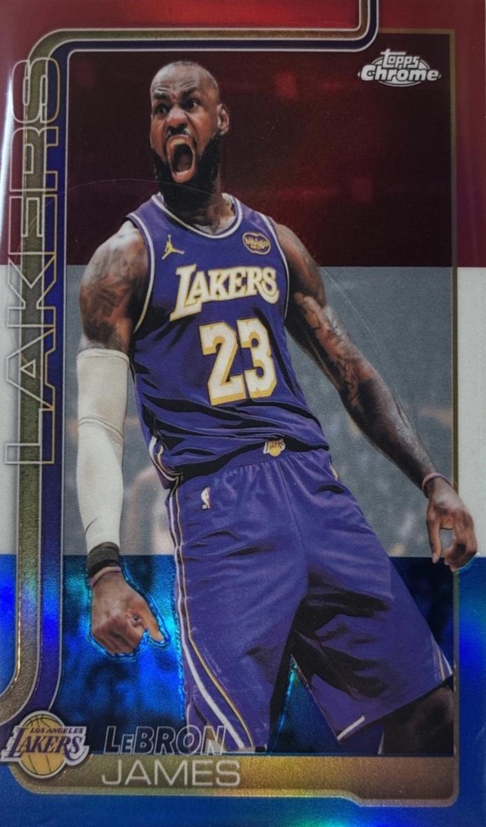 2025 LeBron James [Red White and Blue Refractor] #1