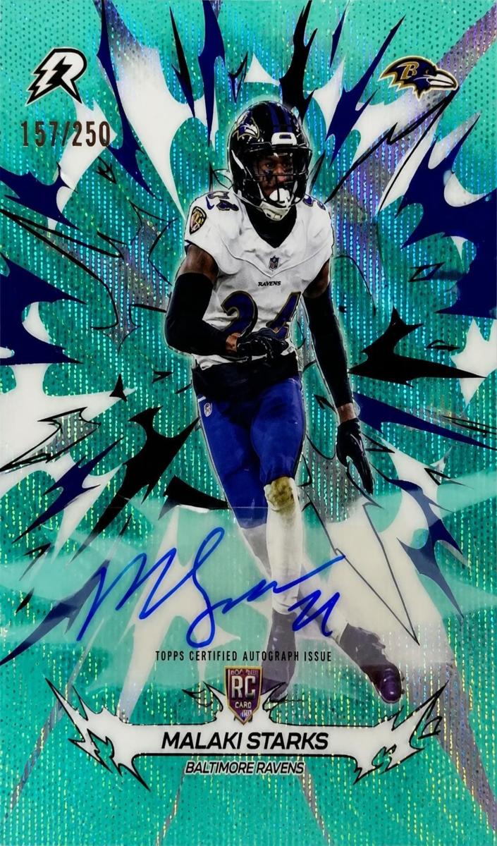 2025 Topps Cosmic Chrome Malaki Starks [Purple Nebula Refractor] #107 card
