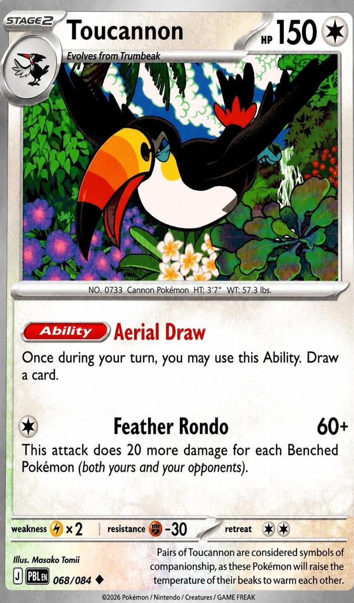 Toucannon 2026 Pokemon Mega Evolution Pitch Black