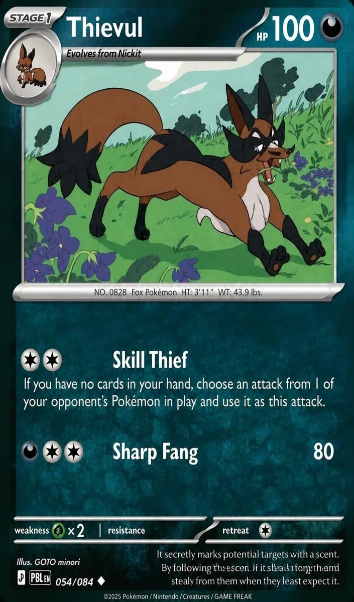 Thievul 2026 Pokemon Mega Evolution Pitch Black