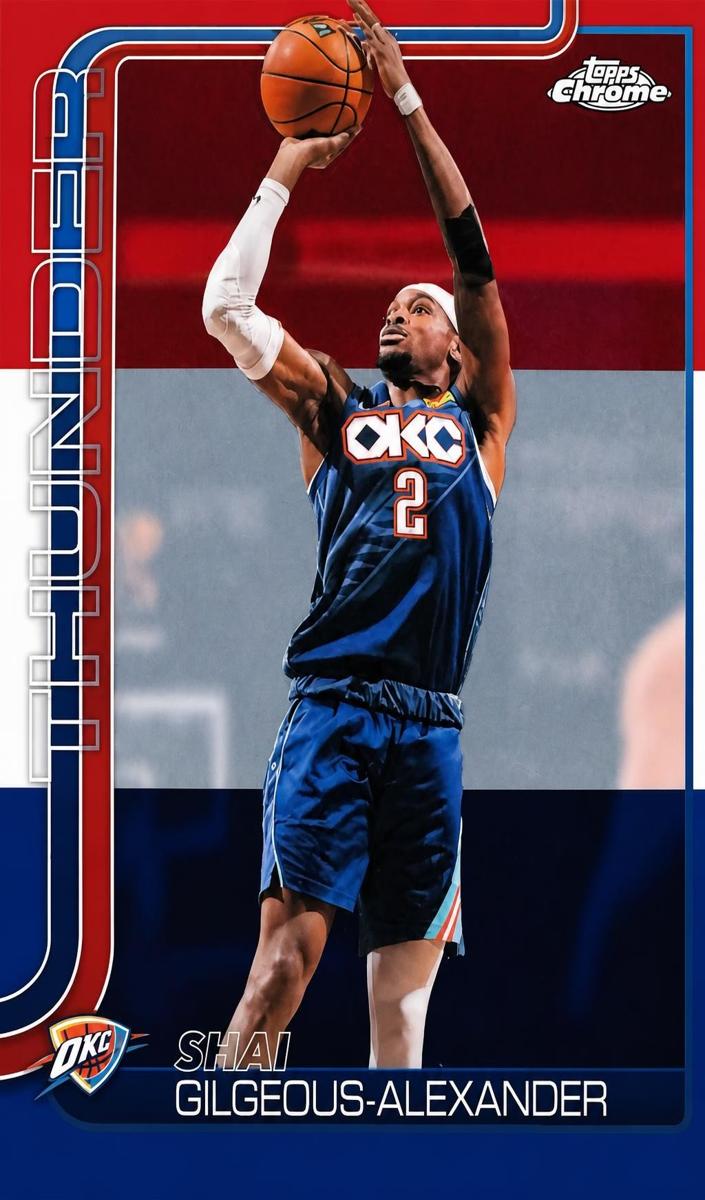 2025 Shai Gilgeous-Alexander [Red White and Blue Refractor] #10