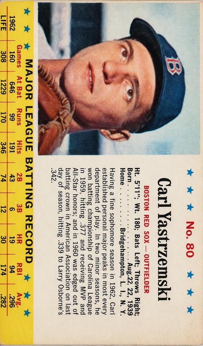 1963 Carl Yastrzemski #80