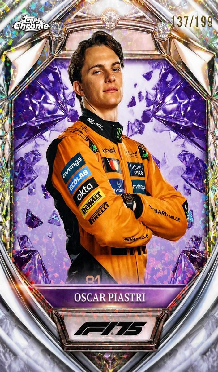 2025 Oscar Piastri [Purple Mini-Diamond Refractor] #D75-6