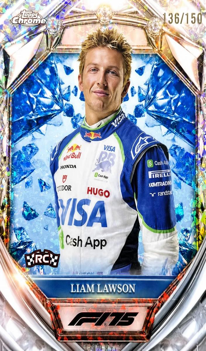 2025 Liam Lawson [Blue Mini-Diamond Refractor] #D75-11