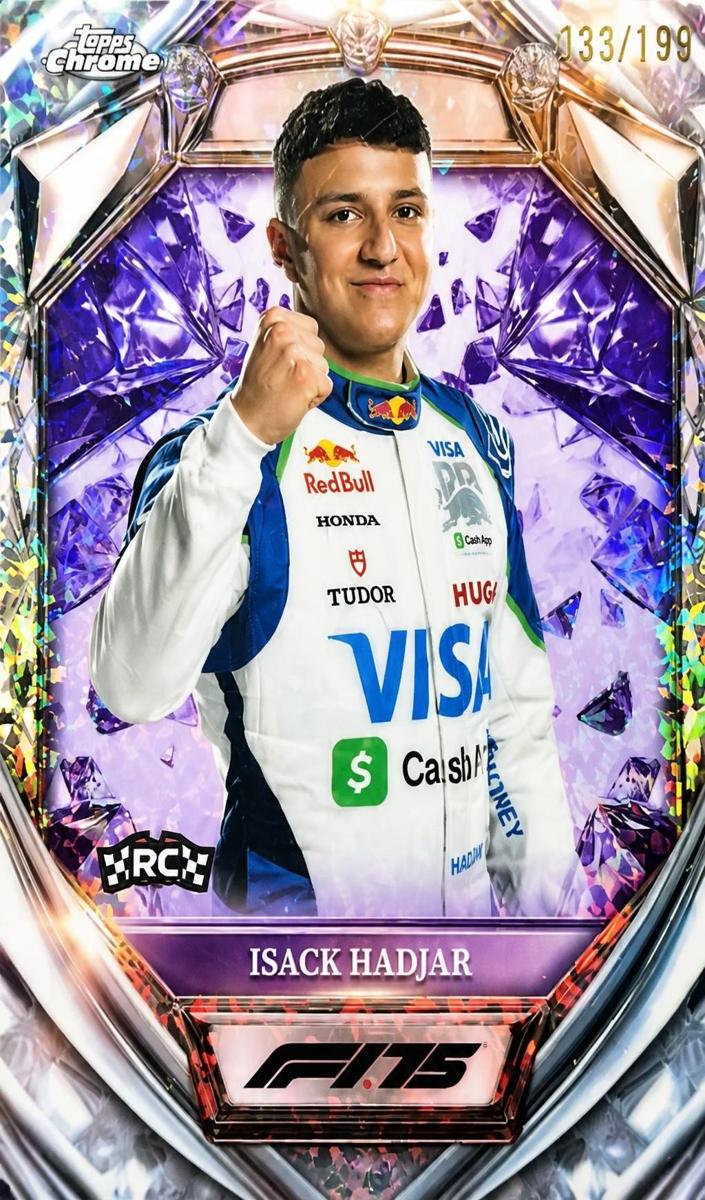 2025 Isack Hadjar [Purple Mini-Diamond Refractor] #D75-12