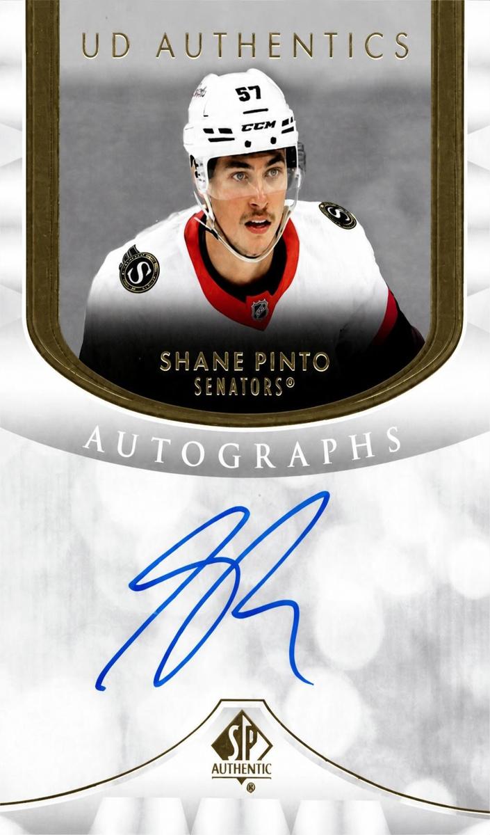 2023 SP Authentic Shane Pinto #UDA-PI card