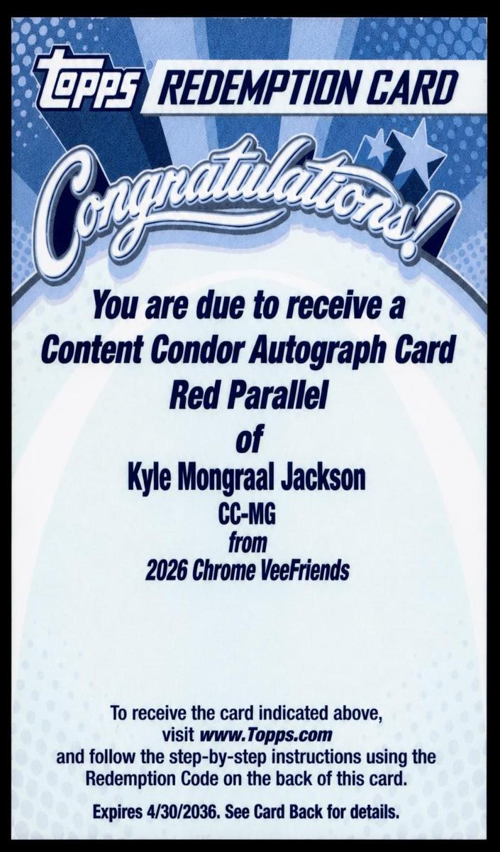 2026 Kyle "Mongraal" Jackson [Red Refractor] #CC-MG