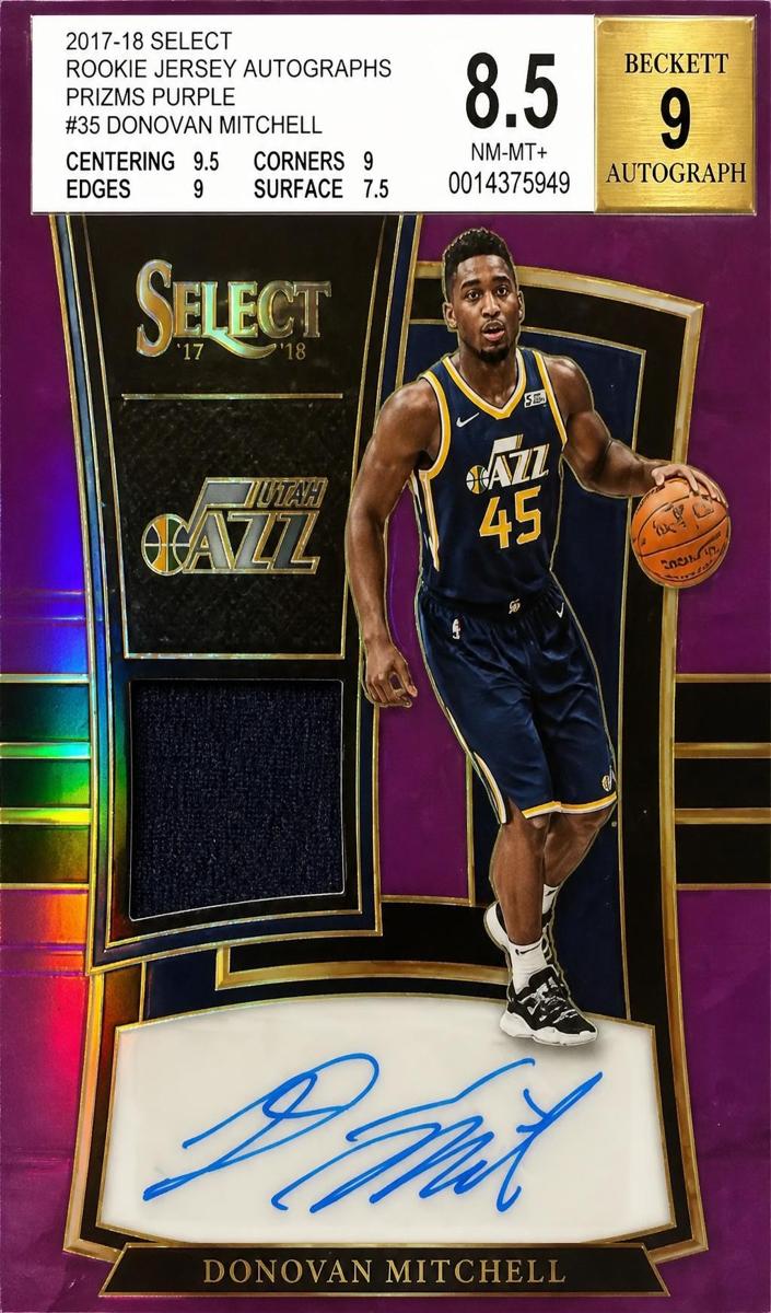 2017 Panini Select Donovan Mitchell [Purple] #35 card