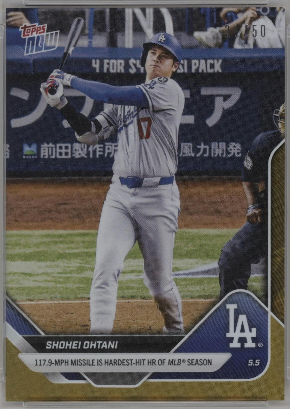 2025 Topps Now Baseball Gold Foil Shohei Ohtani #145 PSA 10