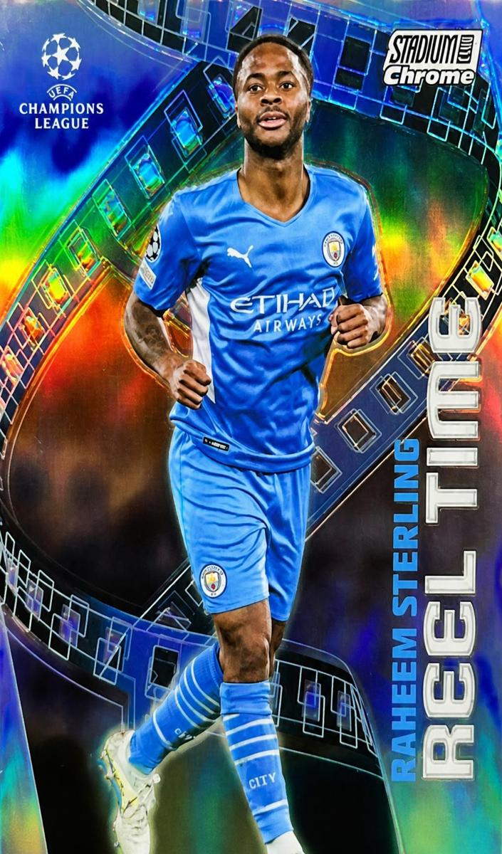 2021 Topps Stadium Club Chrome UEFA Champions League Raheem Sterling #RT-RS card