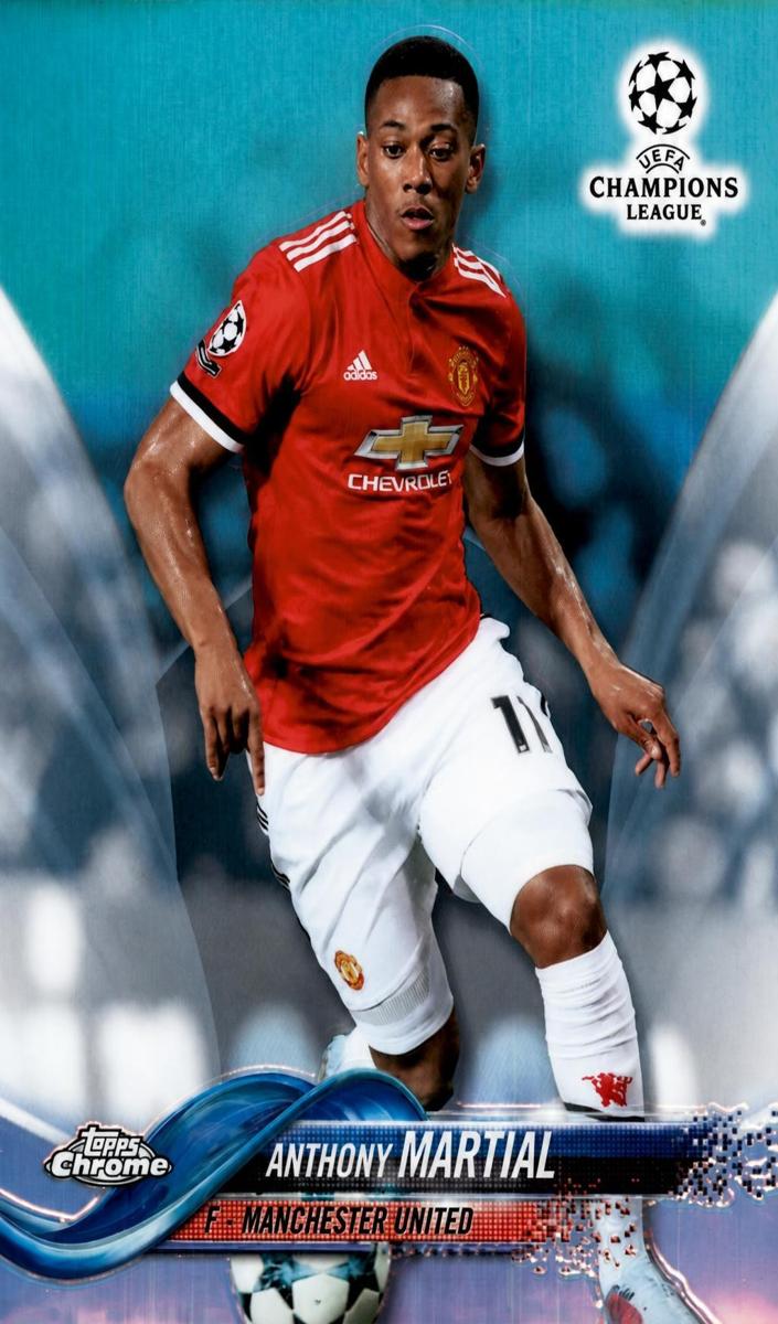 2017 Topps Chrome UEFA Champions League Anthony Martial #58 card