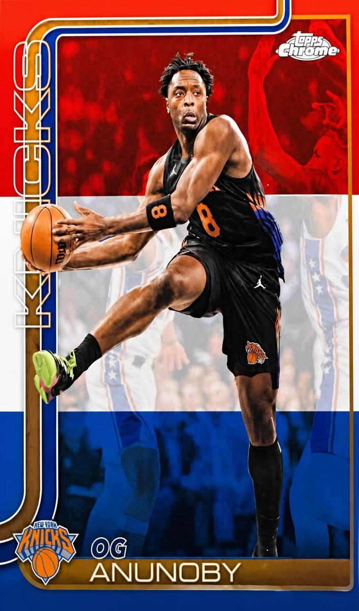2025 OG Anunoby [Red White and Blue Refractor] #43