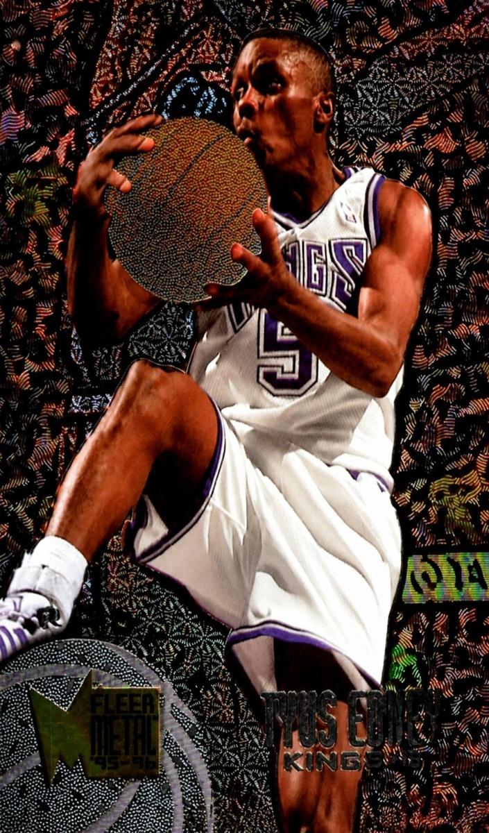 1995 Fleer Metal Tyus Edney #186 card