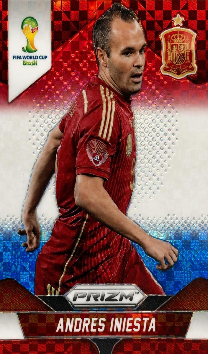 2014 Panini Prizm World Cup Andres Iniesta [Red White and Blue Plaid] #177 card