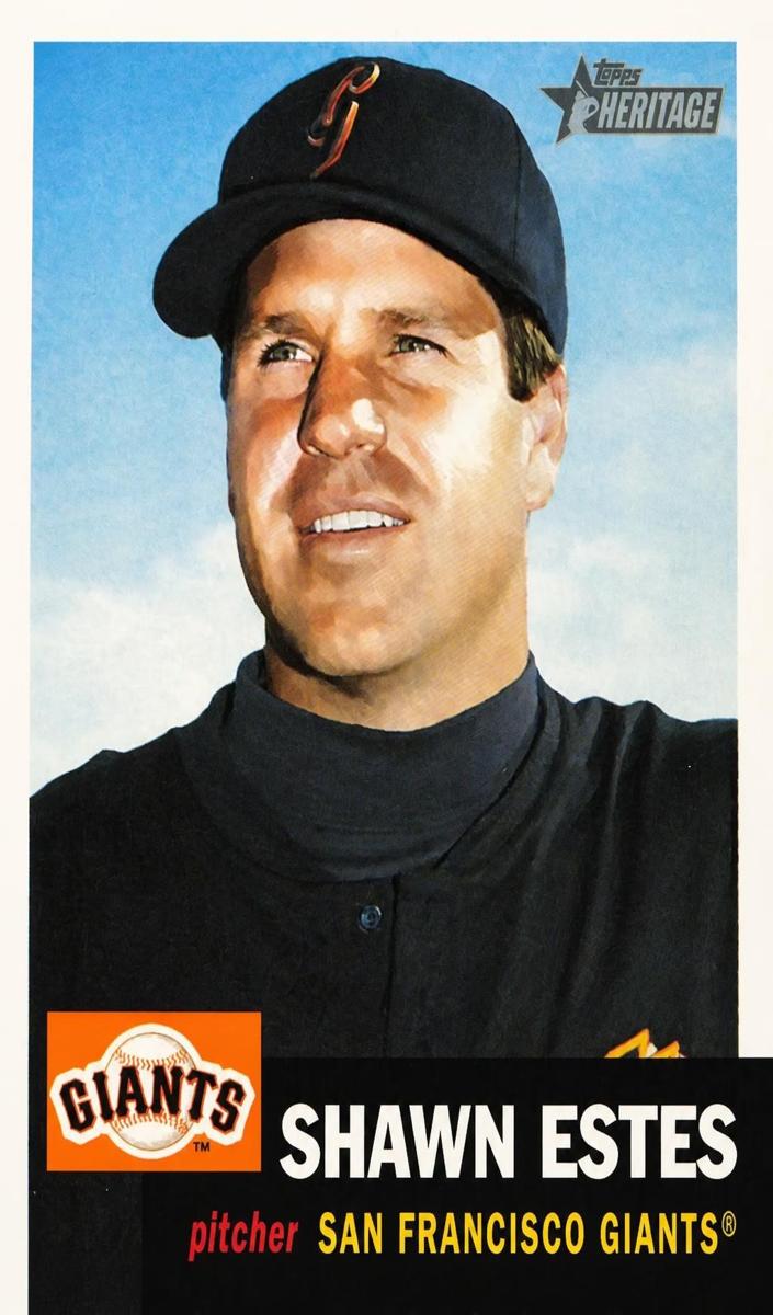 2002 Topps Heritage Shawn Estes #413 card