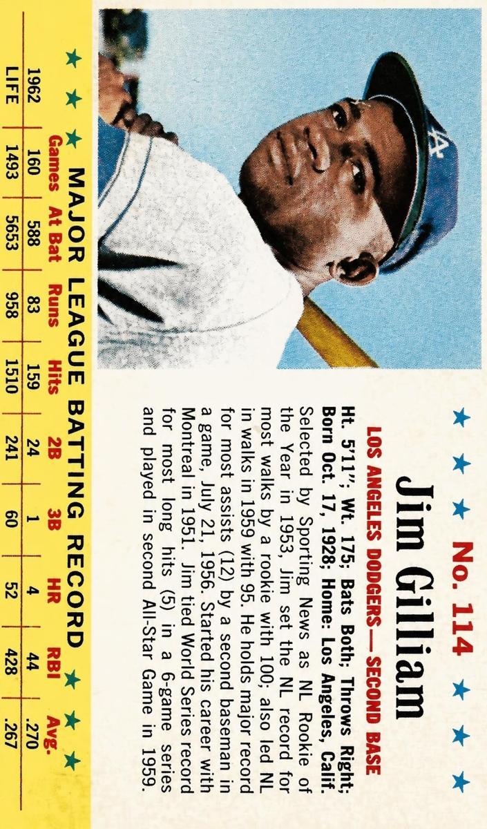 1963 Jim Gilliam #114