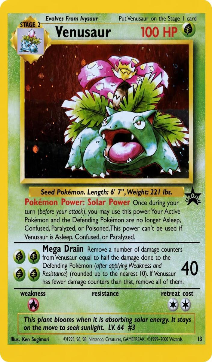 Venusaur 2002 Pokemon Black Star Promos Pokemon Trading Card Game Official Nintendo Player's Guide