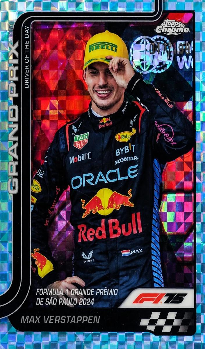 2025 Max Verstappen [Aqua Checker Flag Refractor] #142
