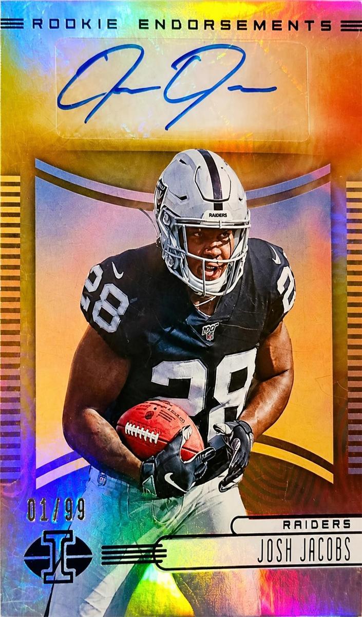 2019 Panini Illusions Josh Jacobs [Blue] #RE-JJA card