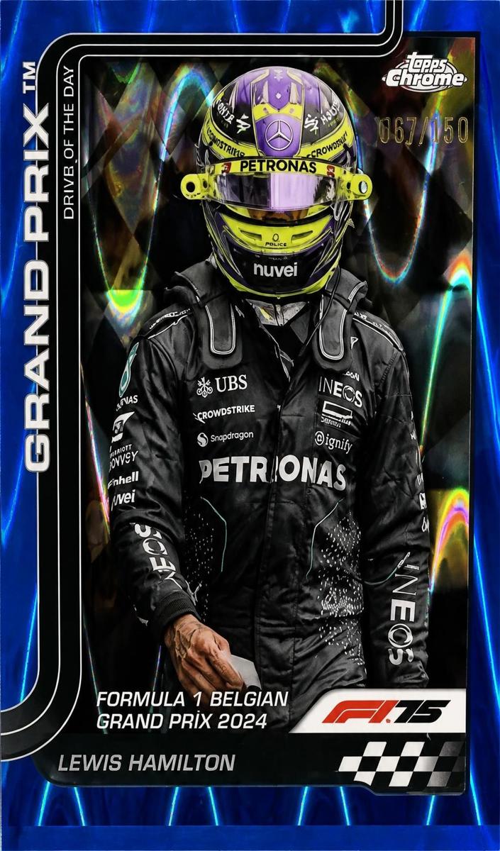 2025 Lewis Hamilton [Blue RayWave Refractor] #135
