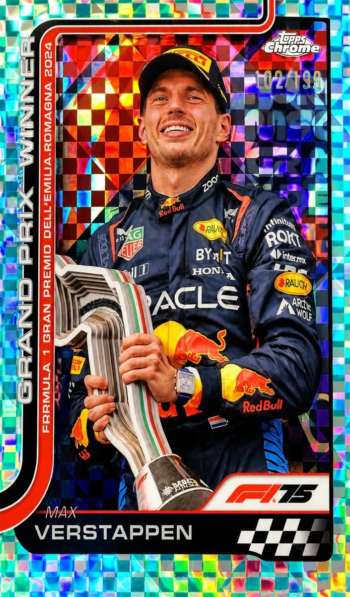 2025 Max Verstappen [Aqua Checker Flag Refractor] #99