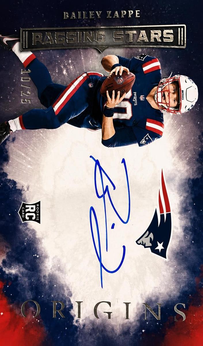 2022 Panini Origins Bailey Zappe #PAS-BZA card
