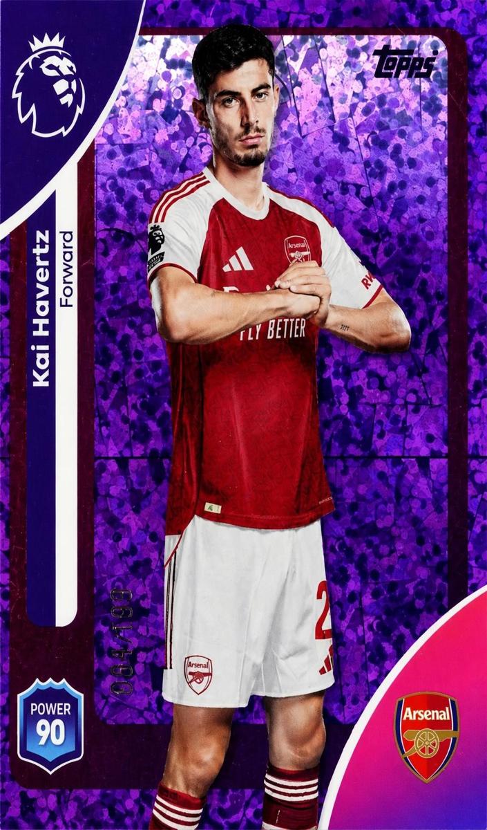 2025 Topps Premier League Kai Havertz [Purple Mini-Diamond] #15 card