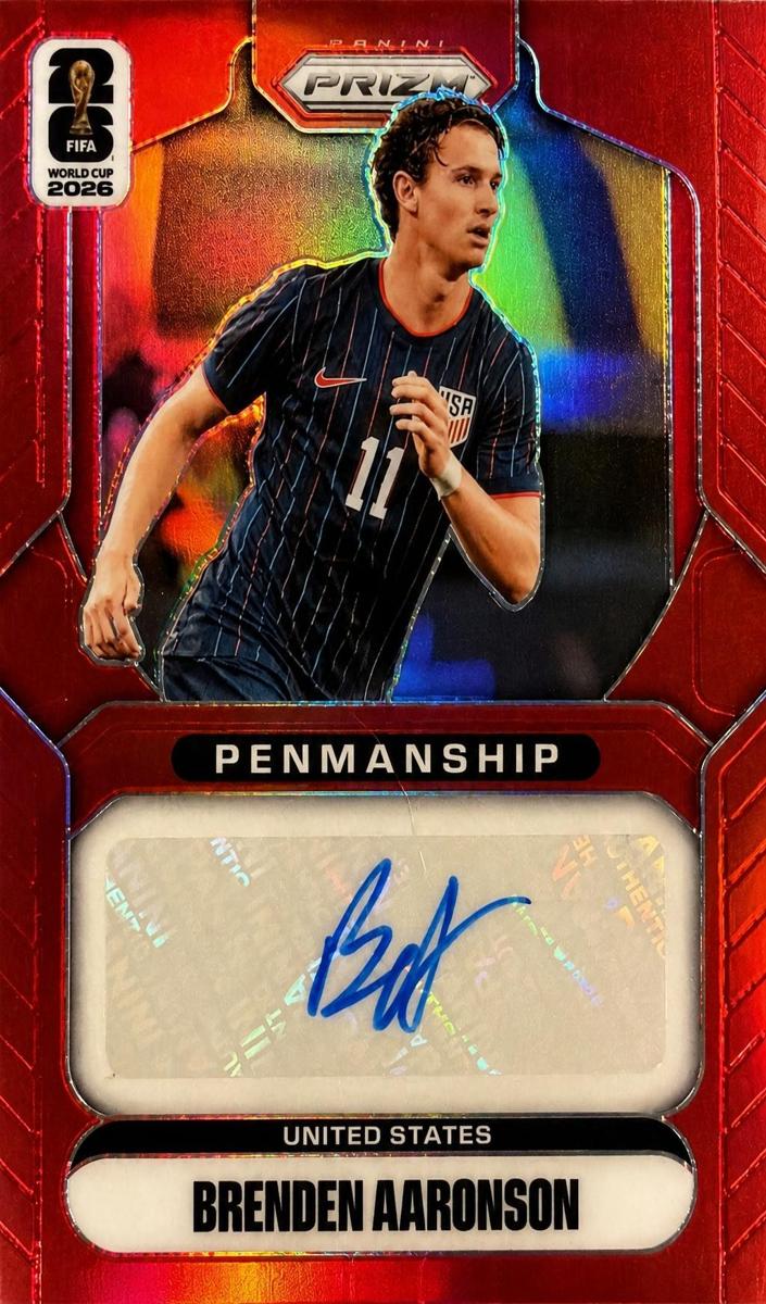 2026 Panini Prizm FIFA World Cup Brenden Aaronson [Red] #P-BA card