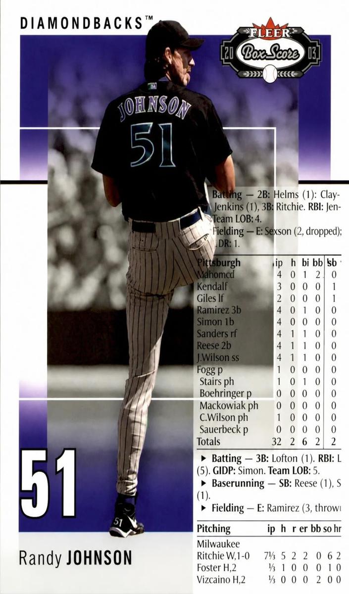 2003 Randy Johnson #14