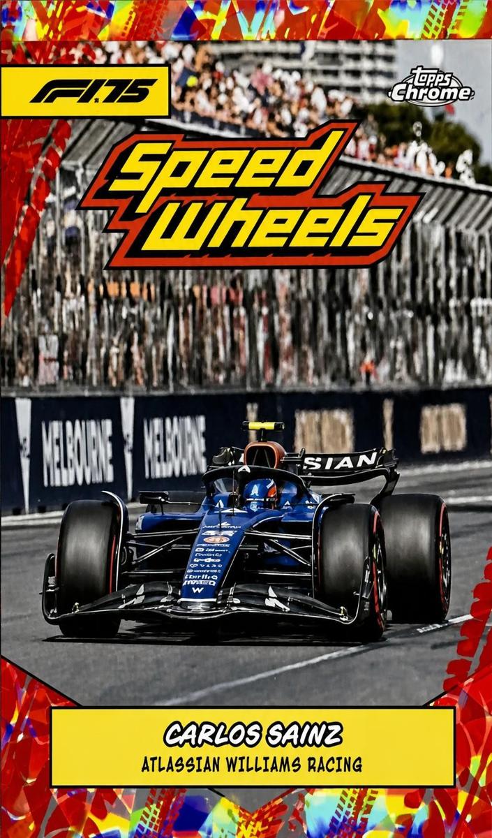 2025 Topps Chrome Sapphire F1 Carlos Sainz [Red] #75-WR card