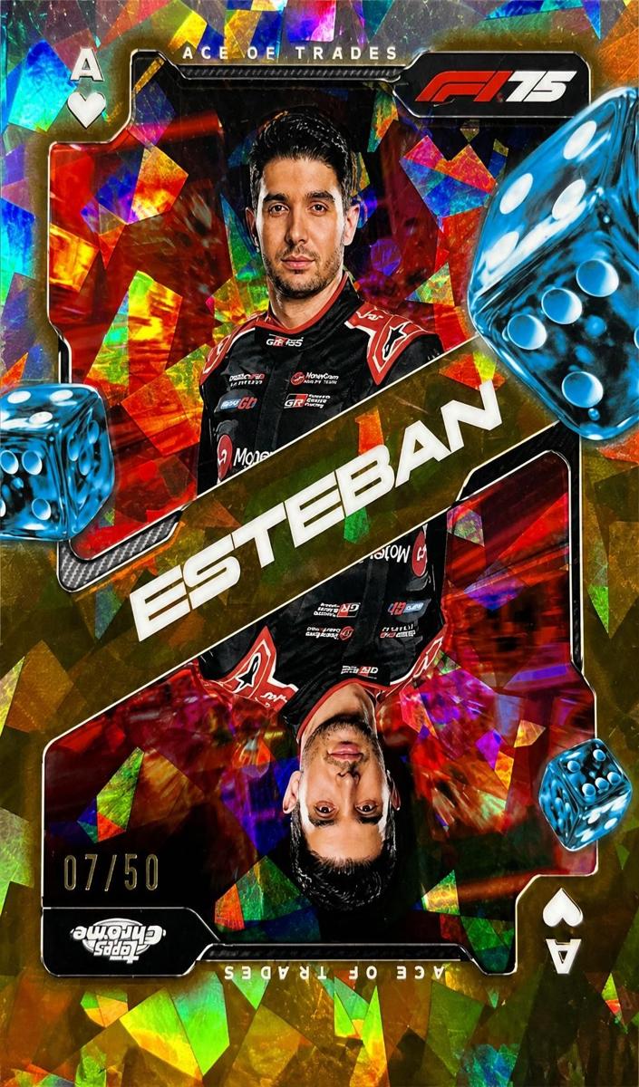 2025 Topps Chrome Formula 1 Ace of Trades Esteban Ocon #SCA-8 card