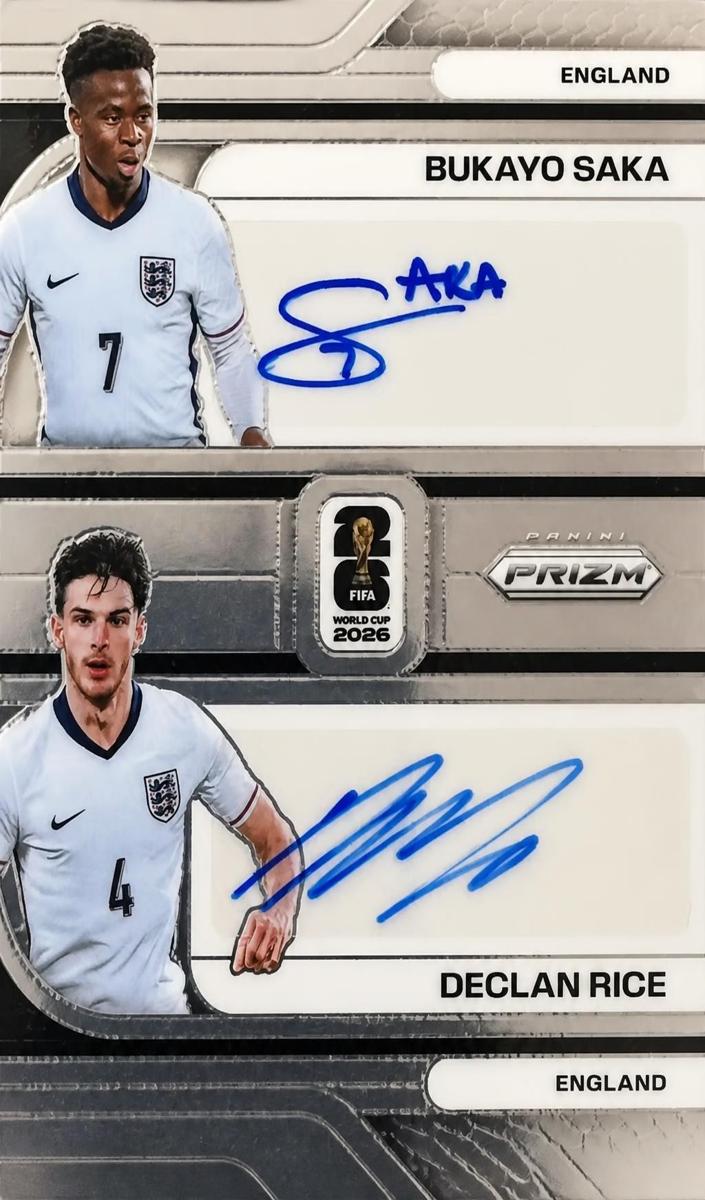 2026 Panini Prizm FIFA World Cup Bukayo Saka / Declan Rice #DS-DB card