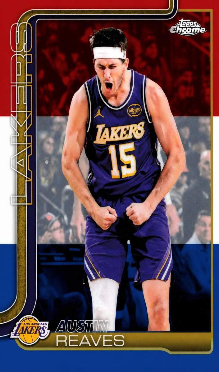 2025 Austin Reaves [Red White and Blue Refractor] #54
