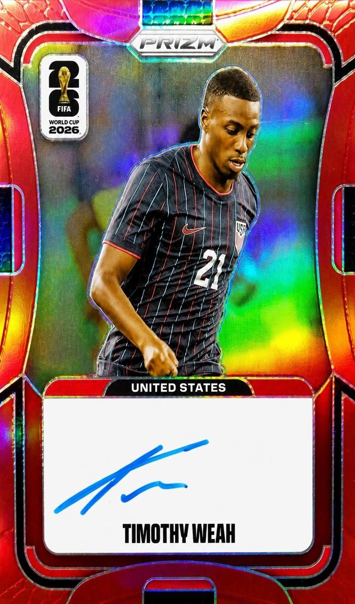 2026 Panini Prizm FIFA World Cup Timothy Weah [Red] #S-TW card