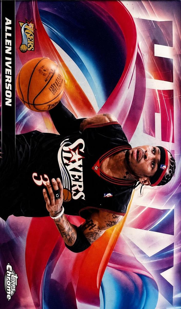 2025 Topps Chrome Update Helix Allen Iverson #H-14 card