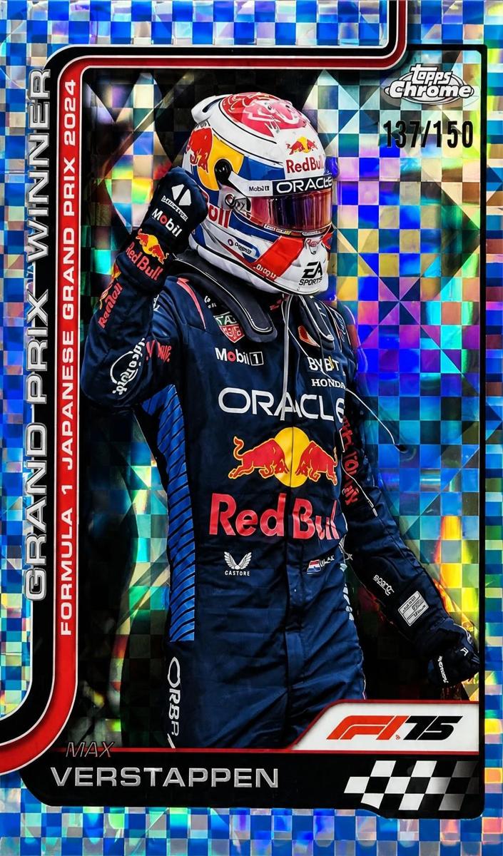 2025 Max Verstappen [Blue Checker Flag Refractor] #96