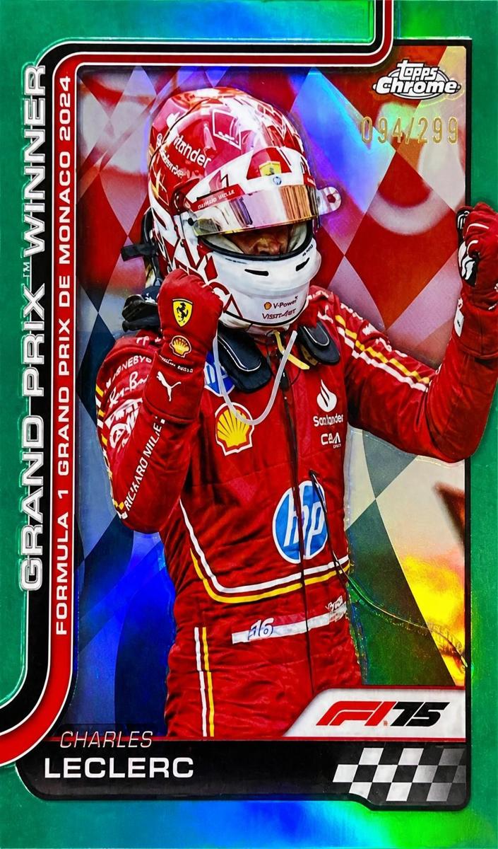 2025 Topps Chrome F1 Charles Leclerc [Teal Refractor] #100 card