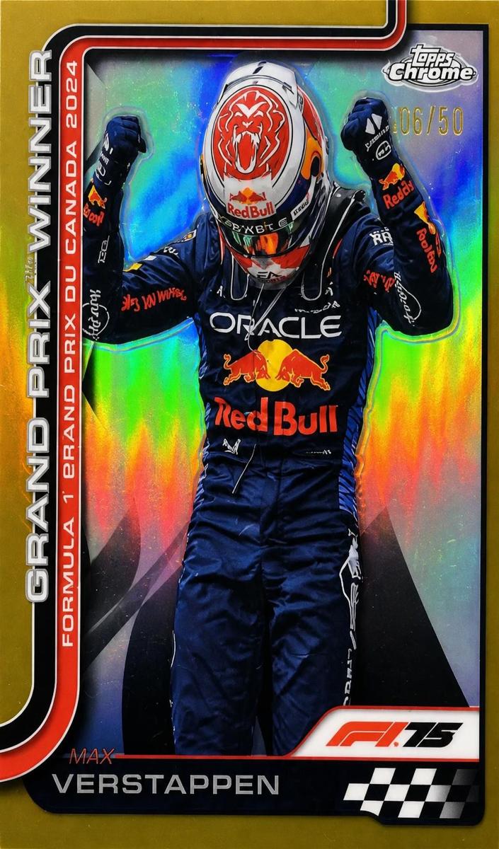2025 Topps Chrome F1 Max Verstappen [Gold Refractor] #101 card