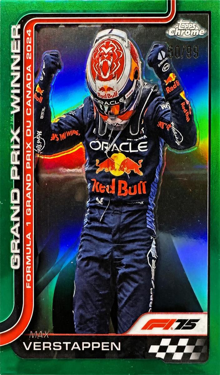 2025 Topps Chrome F1 Max Verstappen [Green Refractor] #101 card