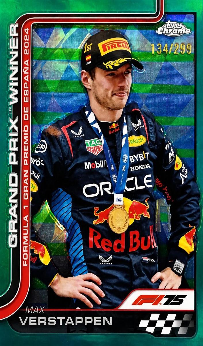 2025 Topps Chrome F1 Max Verstappen [Teal Refractor] #102 card