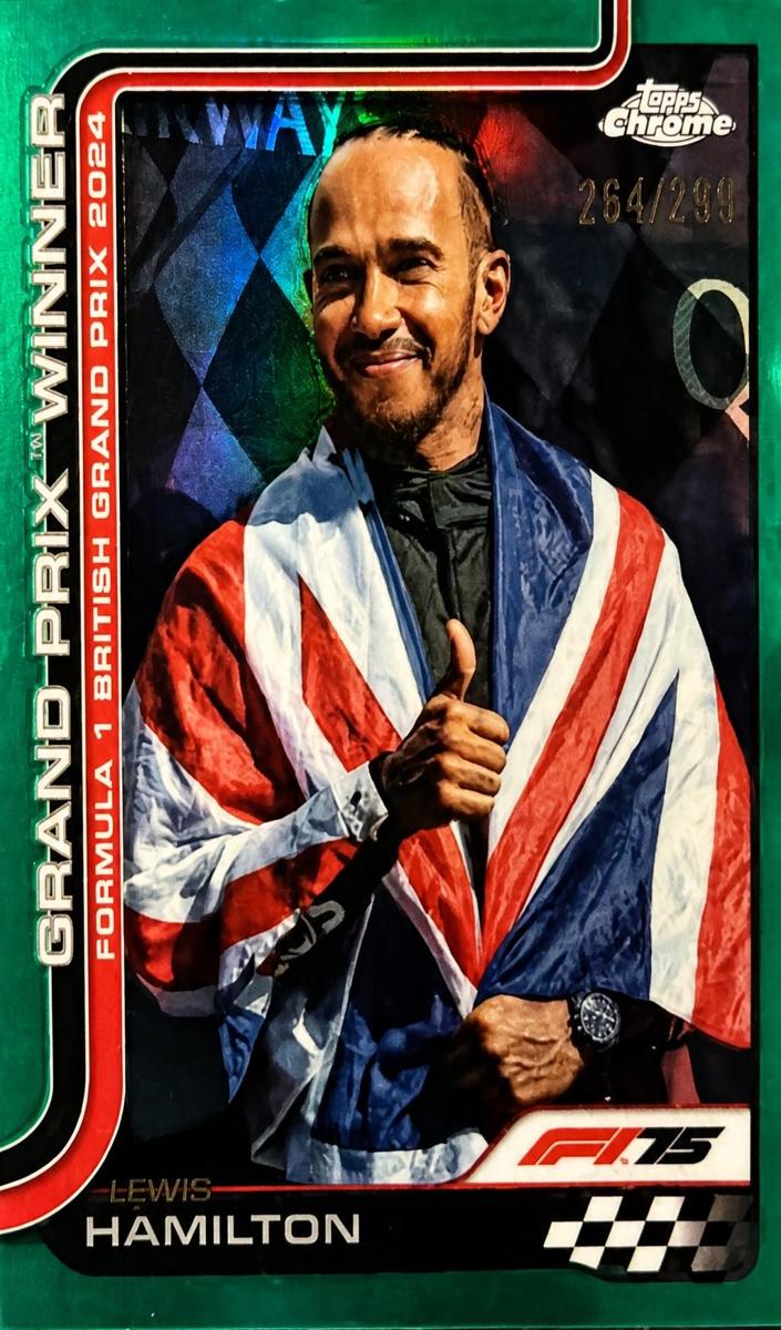 2025 Topps Chrome F1 Lewis Hamilton [Teal Refractor] #104 card