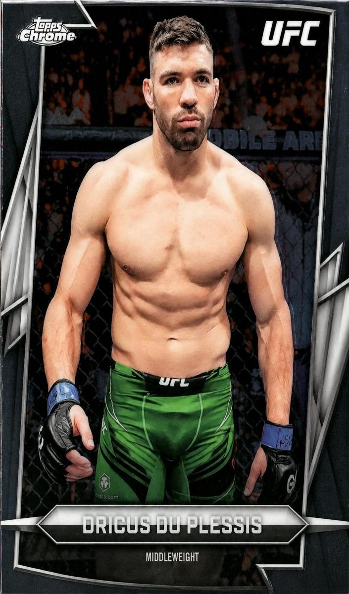 2026 Topps Chrome UFC Dricus Du Plessis [Red Refractor] #10 card