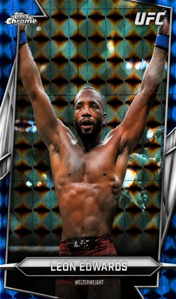 2026 Leon Edwards [Blue Geometric Refractor] #6