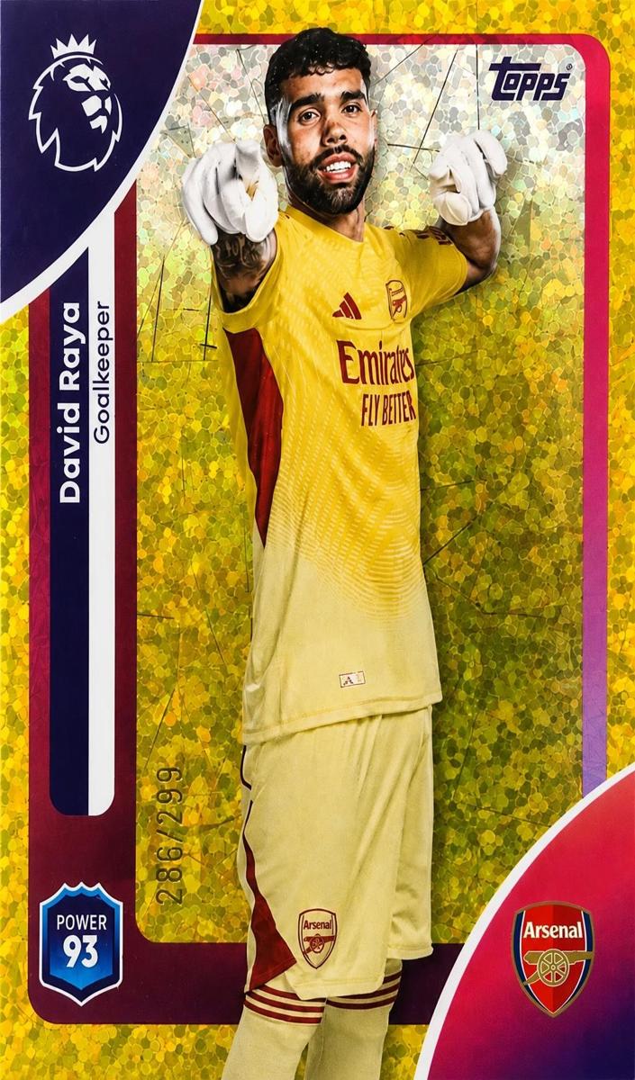 2025 David Raya [Yellow Sparkle] #2