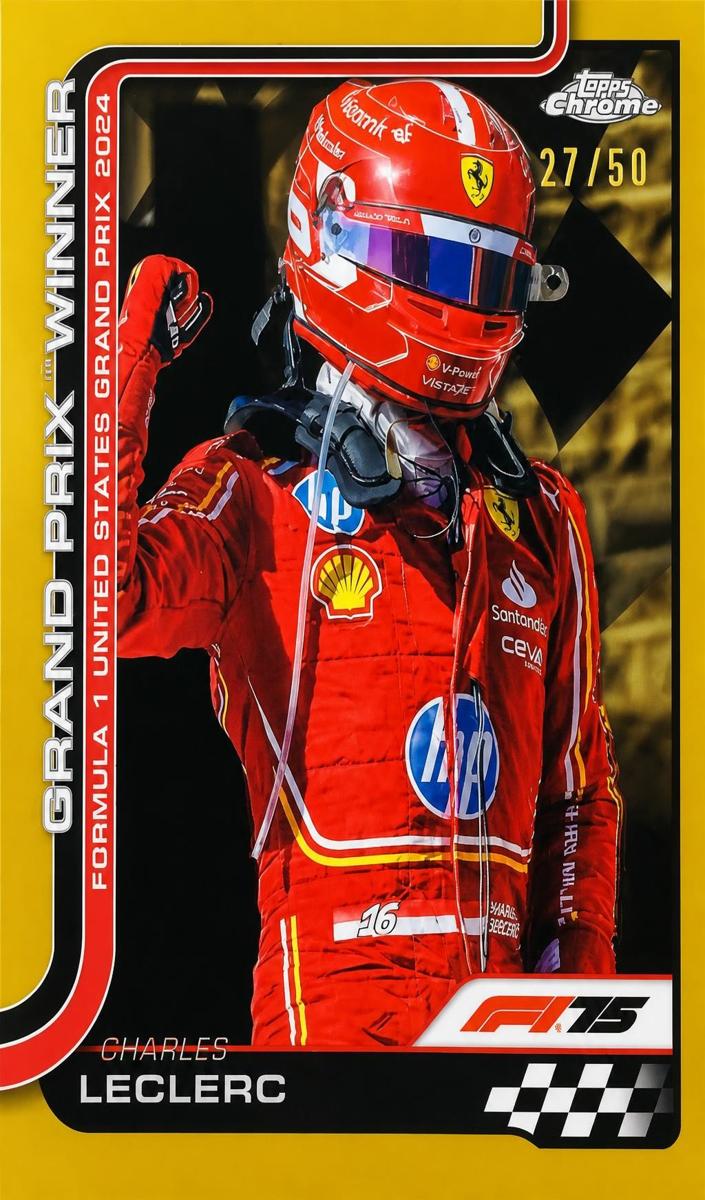 2025 Topps Chrome F1 Charles Leclerc [Gold Refractor] #111 card