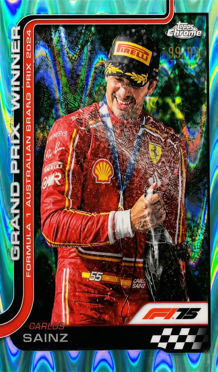 2025 Carlos Sainz [Aqua RayWave Refractor] #95
