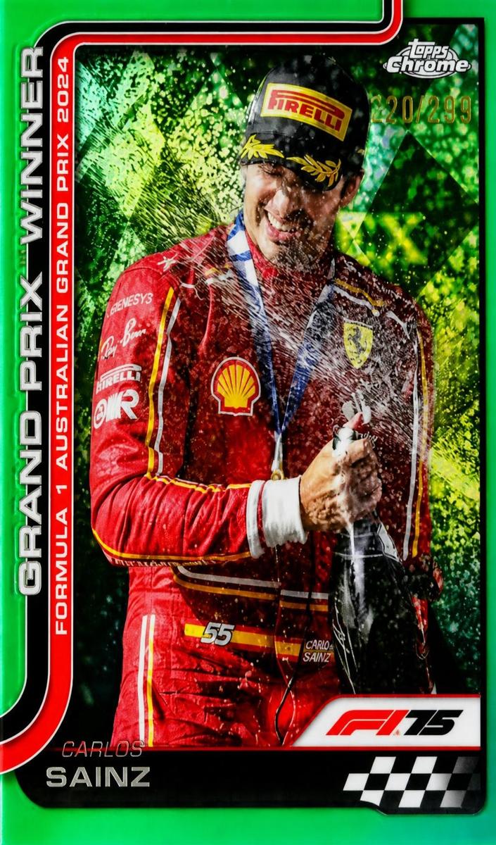 2025 Topps Chrome F1 Carlos Sainz [Teal Refractor] #95 card