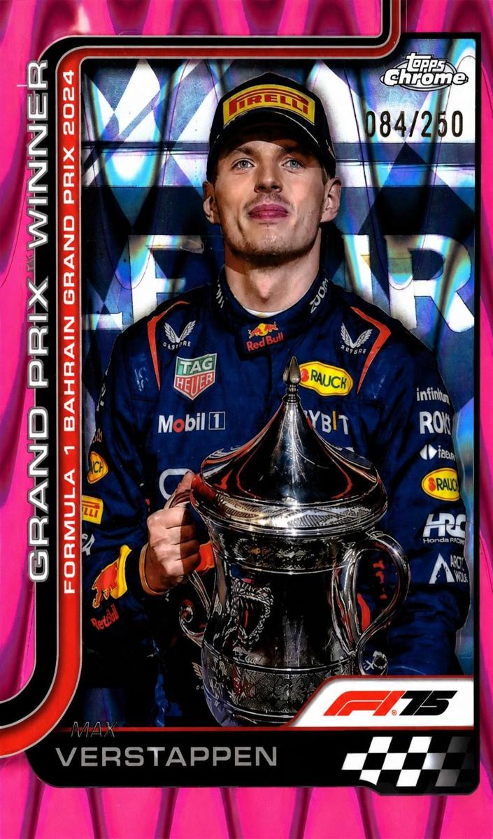 2025 Topps Chrome F1 Max Verstappen [Pink RayWave Refractor] #93 card