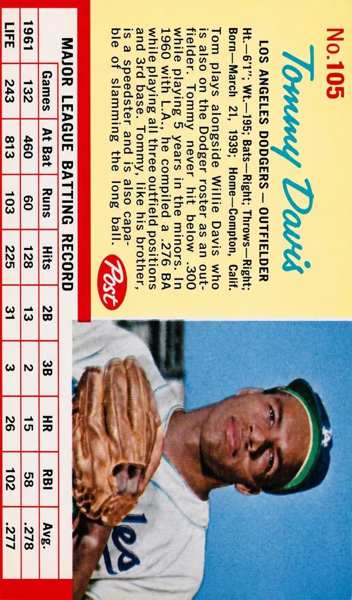 1962 Tommy Davis #105