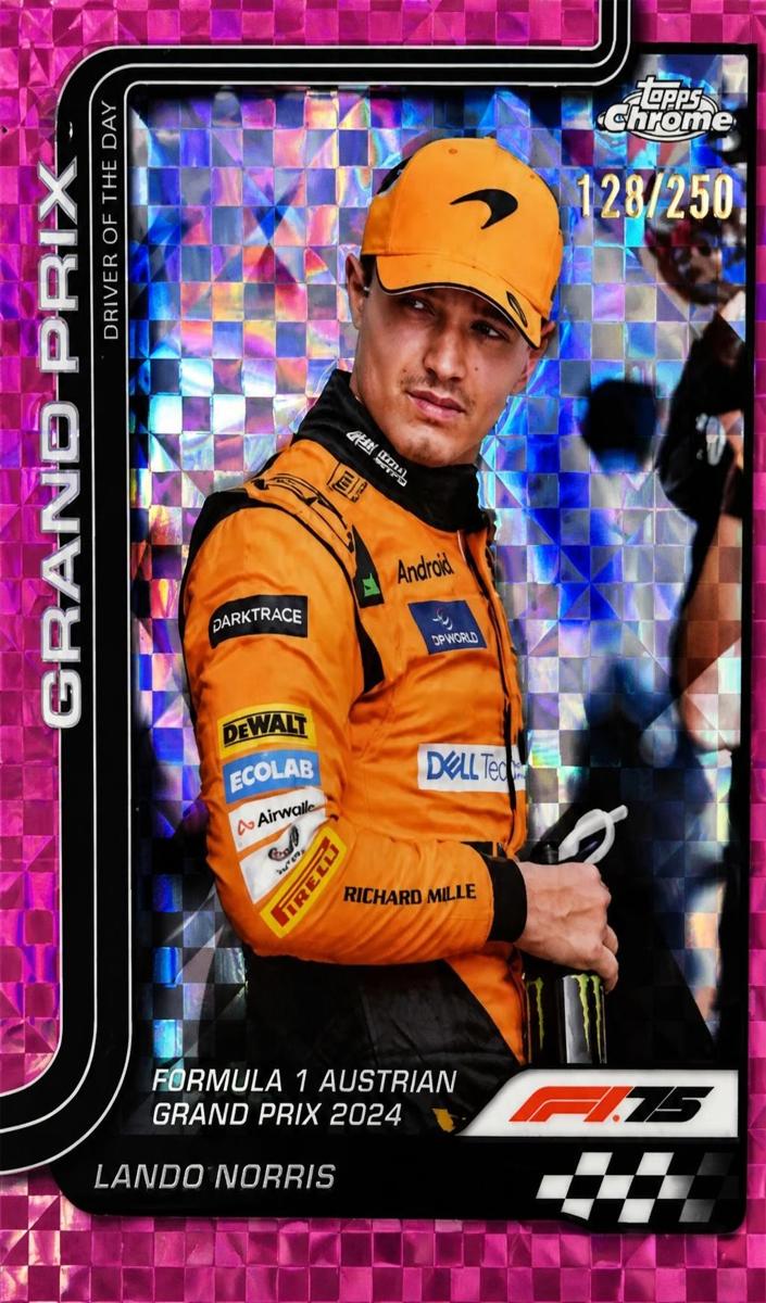 2025 Lando Norris [Pink Checker Flag Refractor] #132